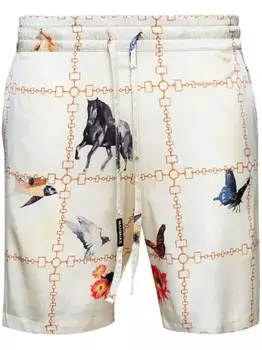 Nahmias шорты с принтом Wildlife, нейтральный цвет