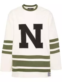 Nahmias толстовка с вышитым логотипом, нейтральный цвет