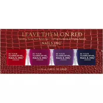 Nails Inc Набор лаков для ногтей Nails.Inc Leave They On Red
