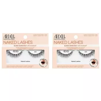 Naked Lashes 424 Натуральные накладные ресницы из натуральных волос — 1 пара, веганские и многоразовые, Ardell