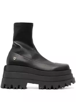 NAKED WOLFE ботильоны Sassy на платформе, черный