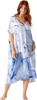 Накидка Abalone Engineered V-Neck Long Caftan Tommy Bahama, цвет Blue Monday