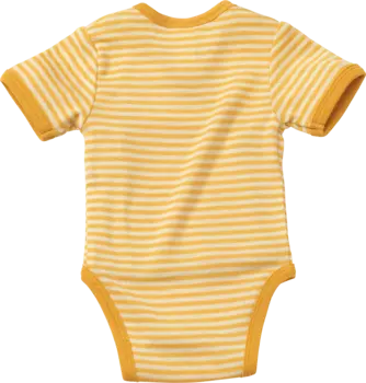 Накидка-боди из натуральной шерсти и шелка желтого белый размер 74/80 10шт ALANA