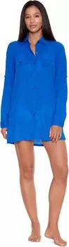 Накидка Crushed Cotton Camp Shirt LAUREN Ralph Lauren, королевский синий
