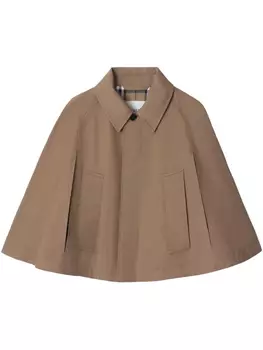 Накидка из саржевого переплетения Burberry, коричневый
