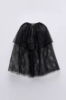 Накидка костюма «Королева Пауков» Zara, черный