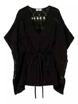 Накидка крючком TWINSET, черный