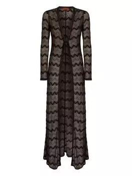 Накидка Missoni из зигзагообразной ткани ламе, черный