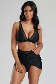 Накидка на скрученную пляжную юбку South Beach, черный