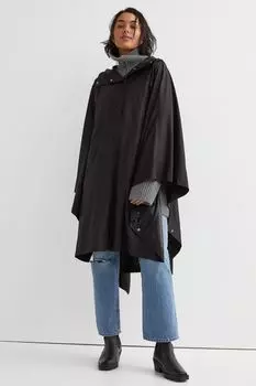 Накидка от дождя с капюшоном H&amp;M, черный