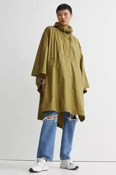 Накидка от дождя с капюшоном H&amp;M, хаки зеленый