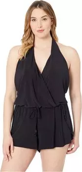 Накидка Plus Size Solid Bianca Romper One-Piece Magicsuit, черный