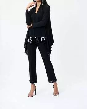 Накидка с пайетками черного цвета Joseph Ribkoff