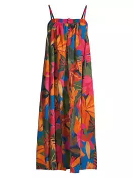 Накидка с тропическими цветами Farm Rio, синий