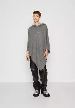 Накидка Vmkleo Poncho Hooded Vero Moda, цвет medium grey