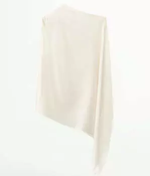 Накидка Zara Gathered Satin, молочный