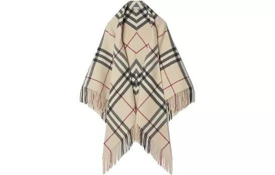 Накидка женская Burberry Stone Color, бежевый / серый