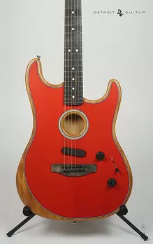 Накладка на гриф Fender American Acoustasonic Stratocaster Ebony Dakota Red с сумкой - US202147