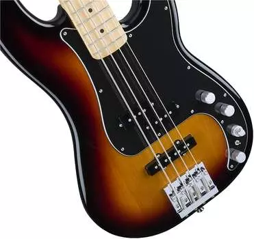 Накладка на гриф Fender Deluxe Active P Bass из специального клена, 3 цвета Sunburst с чехлом для гитары Deluxe Active P Bass Special