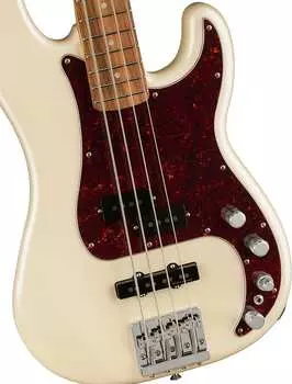 Накладка на гриф Fender Player Plus Precision Bass Pau Ferro, олимпийская жемчужина с чехлом Deluxe
