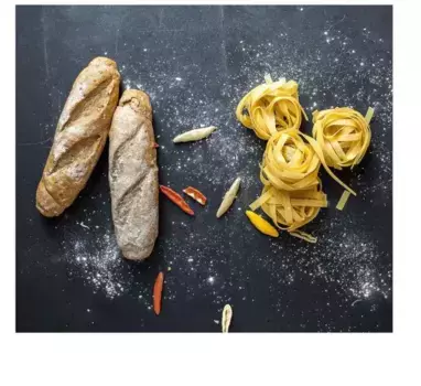 Накладка на плиту Wall-Art "Buns Noodles Art Print Kitchen", (1 шт.), современная защитная накладка 60х52 см, цвет bunt