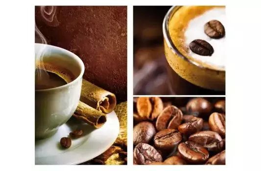 Накладка на плиту Wall-Art "Накладка на кухонную плиту кофе", (набор, 2 шт.), современная защитная накладка 60х52 см, коричневый