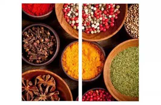 Накладка на плиту Wall-Art "Накладка на кухонную плиту со специями", (набор, 2 шт.), современная защитная накладка 60х52 см, цвет bunt