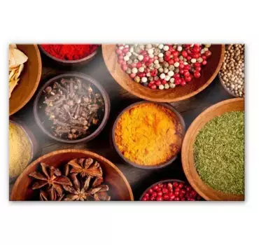 Накладка на плиту Wall-Art "Защита от брызг кухонные специи", (1 шт.), защита стенок мойки 80х60 см, цвет bunt