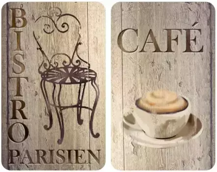 Накладка на плиту WENKO "Бистро" (комплект, 2 шт.), устойчивая к царапинам 30х52 см, коричневый