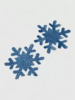 Накладки на соски ROMWE, форма снежинки, 1 пара, цвет синий