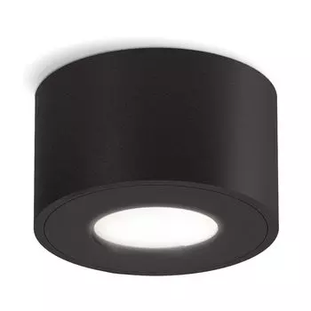 Накладной точечный светильник CELI-1 черный со степенью защиты IP44, включая светодиодный модуль FourSTEP 5 Вт, нейтральный белый, 230 В, количество: комплект из 1 шт. SSC-LUXon