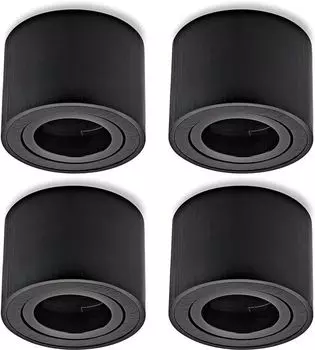 Накладной точечный светильник плоский 50мм алюминий 230В 4x накладных спота черный круглый потолочный светильник Sweet Led