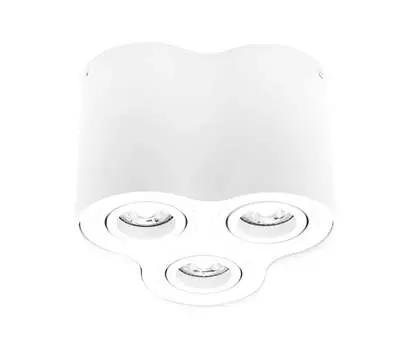Накладной точечный светильник SKAND 3 WHITE 3xGU10 потолочный круглый белый тройной EDO777106 EDO