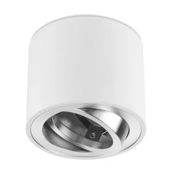 Накладной точечный светильник Sweet LED, плоский из алюминия, белый хром, накладной точечный светильник