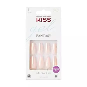 Накладные ногти KISS Gel Sculpted Press-On Hold Me Closer Off White Long Coffin Shape Включает 28 ногтей 2 г клея 1 маникюрную палочку 1 мини-пилку