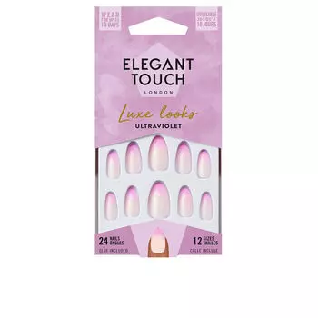 Накладные ногти Luxe looks 24 nails with glue short stiletto limited ... Elegant touch, 24 единицы, ultra violet