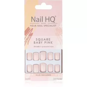 Накладные ногти Nail HQ Square - нежно-розовые, 24 шт. Nail Hq