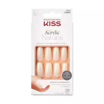 Накладные ногти salon acrylic natural uas postizas Kiss, цвет strong enough