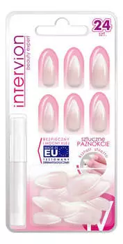 Накладные ногти стилет розово-белое омбре 498832 Inter-vion