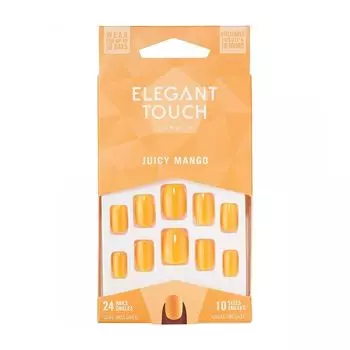 Накладные ногти Uas Postizas Juicy Mango Elegant Touch, 24 unidades