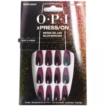Накладные ногти xpress/on uas postizas Opi, цвет swipe night