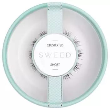 Накладные ресницы 3D, короткие, черные, многослойные, искусственные ресницы Sweed