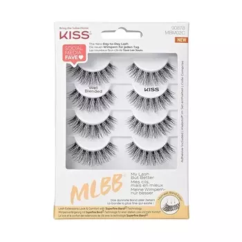Накладные ресницы KISS My Lash But Better, «хорошо смешанные», 4 пары