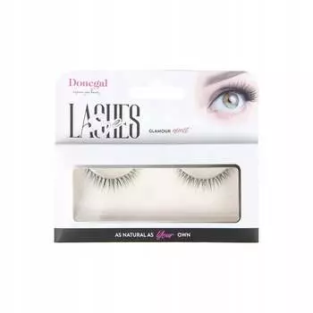 Накладные ресницы на прозрачной полоске Многоразовые Длина 10 мм Донегол Donegal