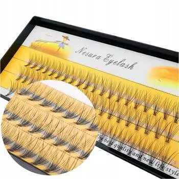 Накладные ресницы Nesura Eyelashes Silk 10 мм 60 шт. Puderek