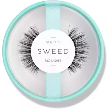 Накладные ресницы North 3D Dramatic черного цвета - мгновенный объем - легкий вес Sweed