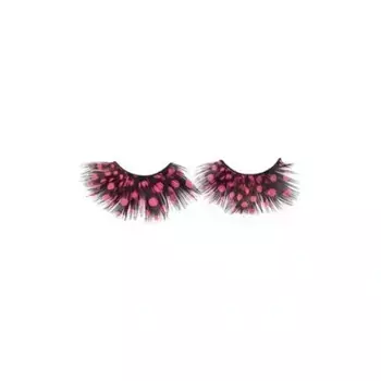 Накладные ресницы Shophair Crazy Feather, черные, фуксия, 2 шт., с клеем Shophair