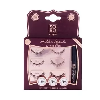 Накладные ресницы Sj Hidden Agenda, режущая кромка 10 мм, 12 мм, 14 мм, Sosu