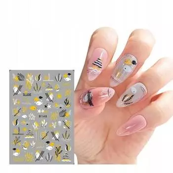 Наклейки для дизайна ногтей с узорами «Водные праздники» B-149, Frezarkowo