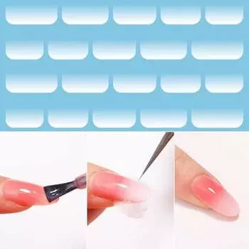 Наклейки для маникюра Manybeauty, Baby Boomer - эффект омбре